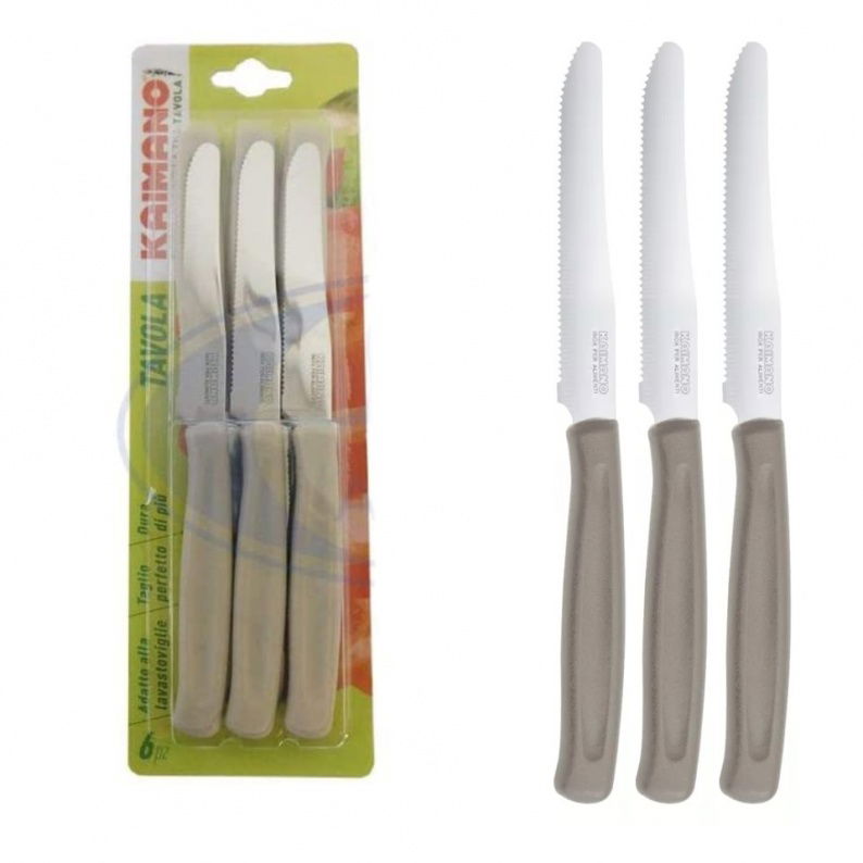 coltelli kaimano dinamik 6 pezzi – grigio tortora | taglio preciso venduto da ragstore.it