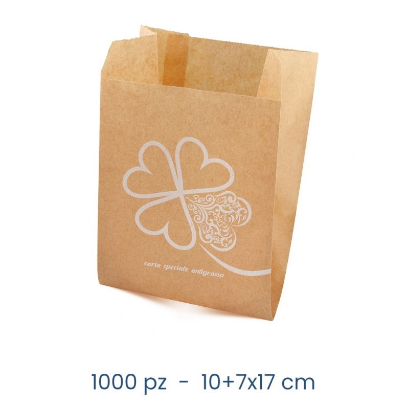 sacchetti antigrasso per patatine fritte cm 10+7x14 - 1000 pz venduto da ragstore.it