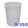 BIDONE INDUSTRIALE BIANCO Lt 100