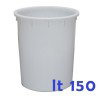 BIDONE INDUSTRIALE BIANCO Lt 150