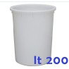BIDONE INDUSTRIALE BIANCO Lt 200