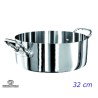 Casseruola Bassa Trilaminata Aluinox 1907 Agnelli 2 Maniglie cm 32