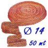 RETE ELASTICA SALUMI ROSSA N 14 x 50 mt